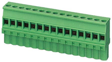 1792838 Phoenix Contact, 5.08mm Pitch, MVSTBW 2.5/10-ST-5.08, 10 Way, Pluggable Terminal Block, Plug, Cable Mount, Screw