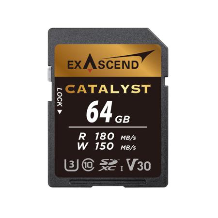 EX64GSDU1 Exascend 64 GB SDXC SD Card, Class 10, UHS-1 (U3), V30