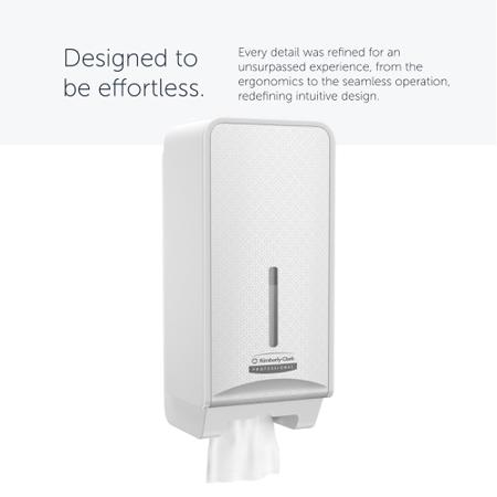 53949 Kimberly Clark White Plastic Toilet Paper Dispenser, 138mm x 320mm x 145mm