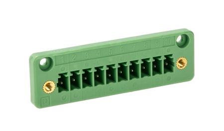 1829413 Phoenix Contact, 3.81mm Pitch, DFK-MC 1.5/10-GF-3.81, 10 Way, , Pluggable Terminal Block, Feed Through Header, Panel