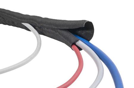 170-01007-TWIST-IN-32-PET-BK HellermannTyton Braided PET Black Cable Sleeve, 32mm Diameter, 15m Length
