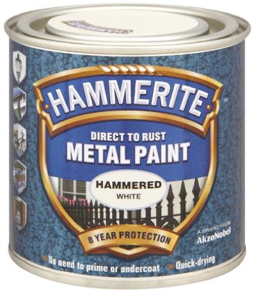 5092971 Hammerite Metal Paint in Hammered White 750ml