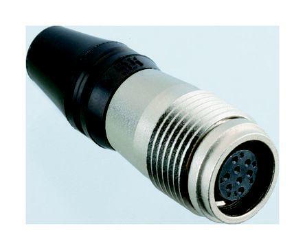 HR25A-9J-12S Hirose HR25 Series, 12 Pole Cable Mount Miniature Connector, with Female Contacts