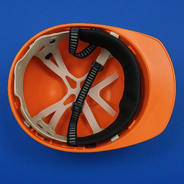 sh2025vorcrs1 E‑Pro Safety Helmet, Orange ABS, Clip-Lock S1, Chin Strap