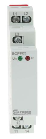 ECPF03 Relpol Phase, Voltage Monitoring Relay, 3 Phase, SPDT, Maximum of 552 V, DIN Rail