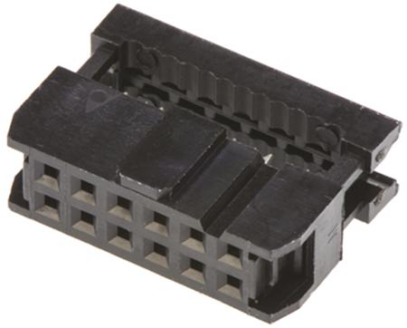 T812112A100CEU Amphenol Communications Solutions 12-Way IDC Connector Socket for Cable Mount, 2-Row