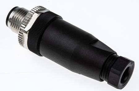 BCC06M4 BALLUFF M12 Male Connector for use with BCC M434-0000-2A-000-41X475-000, 250 V ac/dc