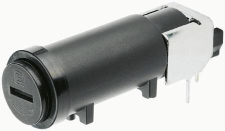 0031-2510 Schurter 16A Slotted Cap PCB Mount Fuse Holder for 5.0 x 20mm Cartridge Fuse, 500V ac