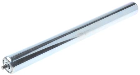3 842 525 739 Bosch Rexroth Galvanized Steel Round Conveyor Roller 40mm Dia. x 425mm L, 500N Load Capacity, 8mm Spindle, 446mm