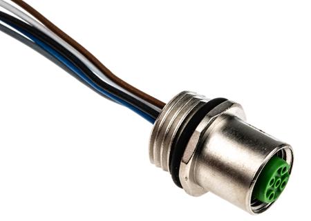 7000-13561-9720050 Murrelektronik Limited , 5 Pole Bulkhead Mount M12 Connector Socket, Female Contacts, IP65, IP67