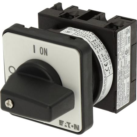 067352-T0-1-8200-E Eaton, SPST 2 Position 90° Changeover Switch, 690 V ac, 20 A, Rotary Knob Actuator