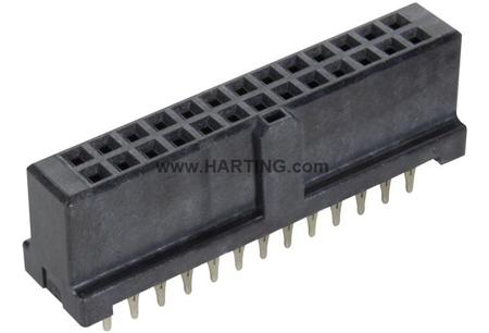 09195266829 HARTING 09195 Series Straight PCB PCB Header, 26 Contact(s), 2.54 mm Pitch, 2 Row, Shrouded
