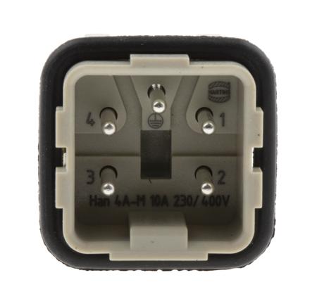 09200042611 HARTING Heavy Duty Power Connector Insert, 10A, Male, Han A Series, 4 Contacts