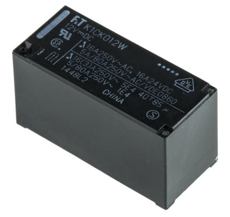 FTR-K1CK012W Fujitsu PCB Mount Power Relay, 12V dc Coil, 16A Switching Current, SPDT