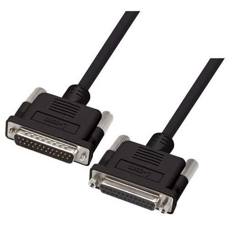 CS2NB25MF-5 L-Com Male 25 Pin D-sub to Female 25 Pin D-sub Cable assembly, 5ft PVC