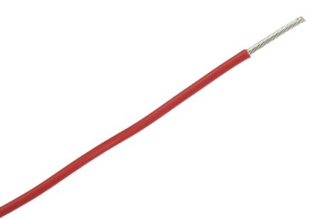 5857 RD005 Alpha Wire Hook-up Wire TEFLON Series Red 0.96 mm² Hook Up Wire, 18 AWG, 19/0.25 mm, 30m, PTFE Insulation,