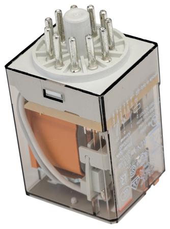 601384000040 Finder Plug-In Mount Relay, 400V ac Coil, 6A Switching Current, 3CO, 3PDT