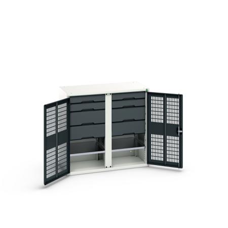 16926765-19 Bott 2 Door, 8 Drawer Sheet Steel Cupboard, 1050 x 550 x 1000mm