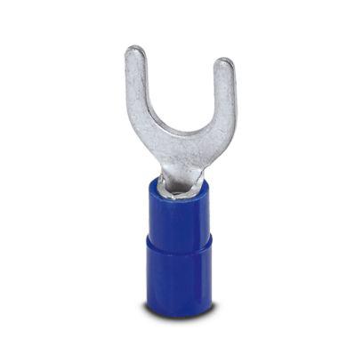 3240041 Phoenix Contact Insulated Fork Terminal, 15AWG to 13AWG Polyamide, Blue