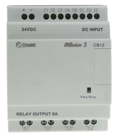 88970021 Crouzet Millenium 3 Series Logic Module, 24 V dc Supply, Relay Output, 8-Input, Analogue, Digital Input