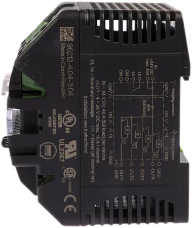 9000-41034-0401000 Murrelektronik Limited MICO Intelligent 24 V dc Circuit Protection, 4 Channels, 4 A, 6 A, 8 A, 10 A