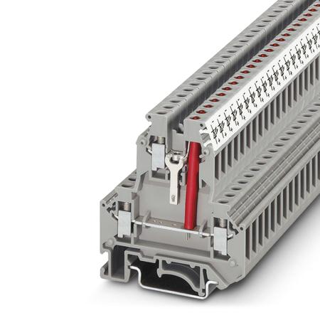 2791320 Phoenix Contact  UKK 5-LA 24 RD/U-O Series Grey, 4mm², 1-Level, Screw Termination