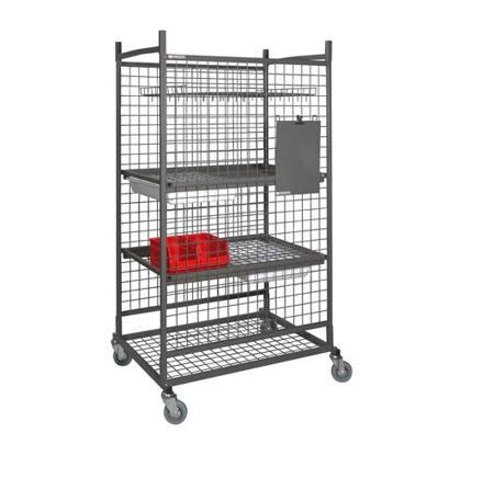 CR-S11 Facom 4 Shelf Component Shelf Trolley, 90 x 61 x 165mm