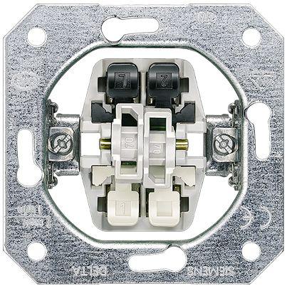 5TA2155-0KK Siemens 2 Way Rocker Switch Grid Module 10A, DELTA Series