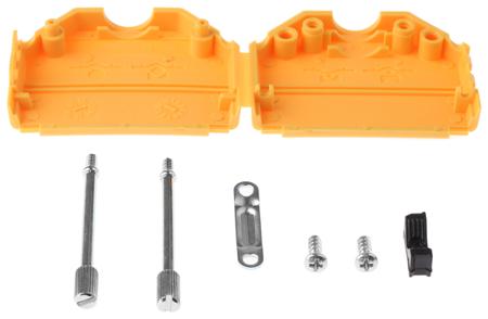 MHDPPK25-Y-K MH Connectors MHDPPK-SLIM Series Polyamide D Sub Backshell, 25 Way, Strain Relief