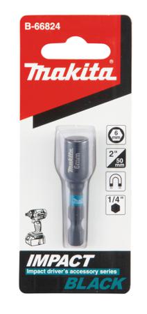 B-66824 Makita 6mm, 1/4 in Drive Impact Socket Hexagon, 50 mm length