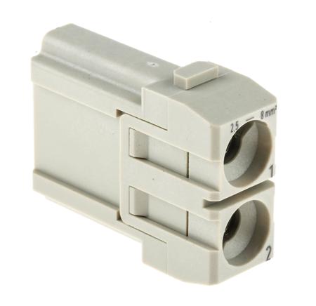 09140022601 Harting Heavy Duty Power Connector Module, 40A, Male, Han-Modular Series, 2 Contacts