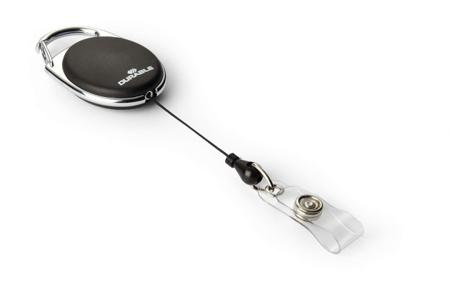 832401 Durable Black ABS, Nylon, PVC Badge Reel With Snap Strap
