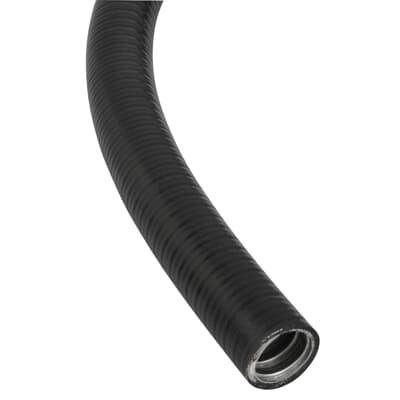 7TCA296030R0037--SPL10-10M Adaptaflex SPL PVC Coated Galvanised Steel Liquid Tight Conduit Black 10mm x 10m