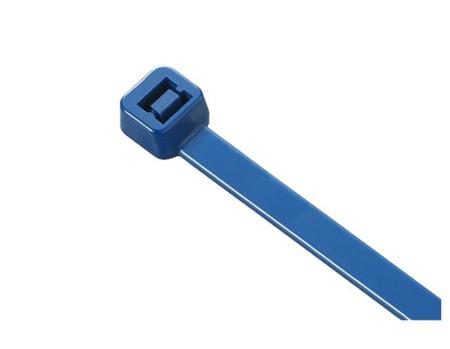 606-601 RS PRO Cable Ties, 203mm x 4.6mm, Blue Nylon, Pk-100