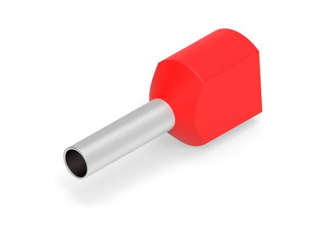 966144-4 TE Connectivity, 966144 Insulated Ferrule, 8mm Pin Length, 1.95mm Pin Diameter, Red