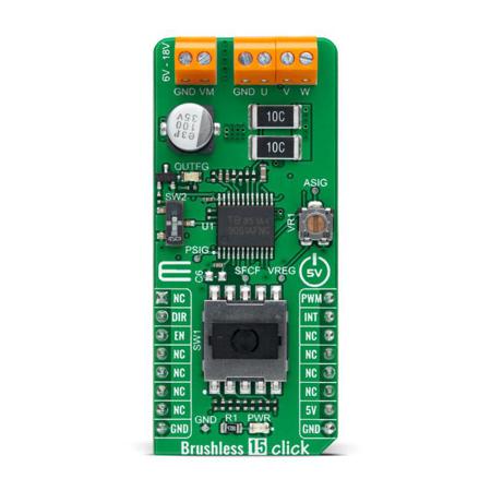 MIKROE-4885 MikroElektronika Brushless 15 Click Brushless DC Motor for TB9061AFNG for MikroBus