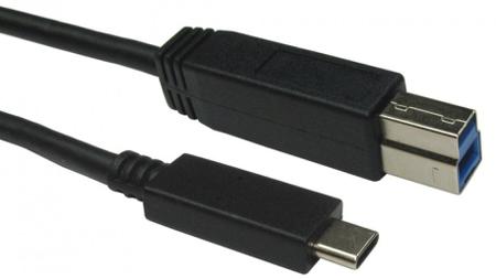 286-3711 RS PRO USB 3.1, Male USB C to Male USB B, 5Gbps, 1m, 60W