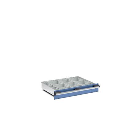 43020757 Bott Polypropylene, Recycled Plastic Storage Rack, 525mm x 650mm x 100mm, Light Grey