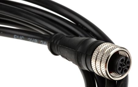 1200070085 Brad from Molex Straight M12 to Straight M12 Cable assembly, 3 Core 2m Cable
