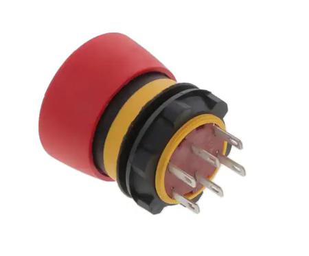 84-5041.2B20 EAO 84 Series Twist Release Illuminated Emergency Stop Push Button, Panel Mount, 22mm Cutout, 2NC, IP65