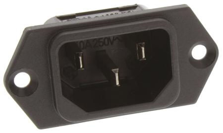 6100-3300 Schurter C14 Panel Mount IEC Plug
