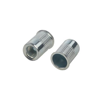 303-776 RS PRO Clear Passivated Zinc Plated, M10mm Steel Threaded Insert, 15.1mm diameter 13mm Depth 17.5mm