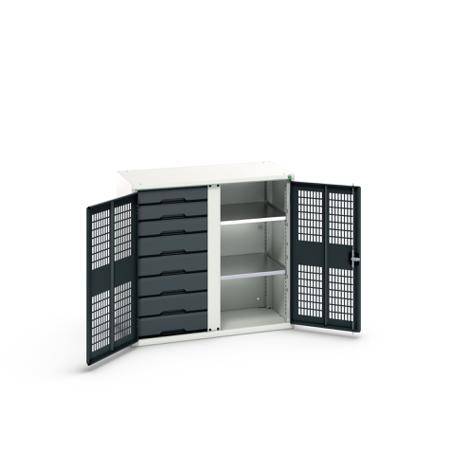 16926766.19 Bott 2 Door, 8 Drawer Sheet Steel Cupboard, 1050 x 550 x 1000mm
