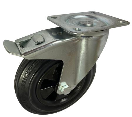 282-3649 RS PRO Braked Swivel Castor Wheel, 205kg Capacity, 200mm Wheel