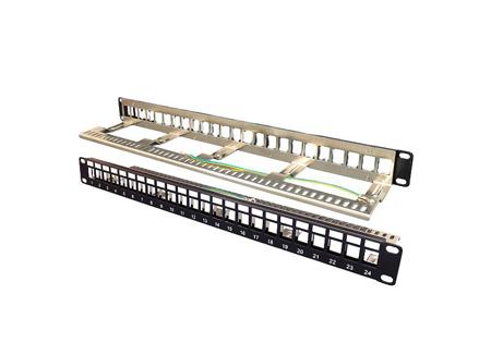 FFK24mtPT TUK Limited FFK Series 24 Port Patch Panel FTP 1 U Black, Silver