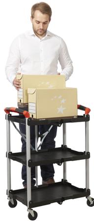 103-8687 RS Pro 3 Level Aluminium Folding Trolley, 670 x 430mm