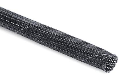 170-81005 HellermannTyton Expandable Braided Polyester Black, Grey Cable Sleeve, 15mm Diameter, 100m Length,  Series