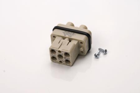 192-596 RS PRO Heavy Duty Power Connector Insert, 40A, Male, 4 + p Contacts