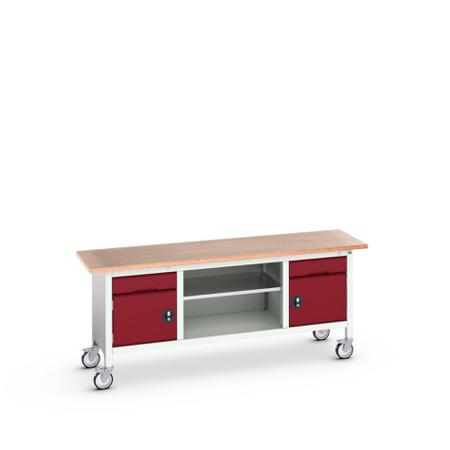 16923231.24 Bott 2 Door, 2 Drawer Sheet Steel Floor Standing Storage Cabinet, 2000 x 600 x 830mm