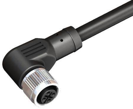 283-4867 RS PRO Right Angle Female 4 way M12 to Actuator/Sensor Cable, 4m